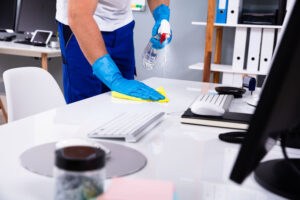 Commercial cleaning sanitizing office equipment